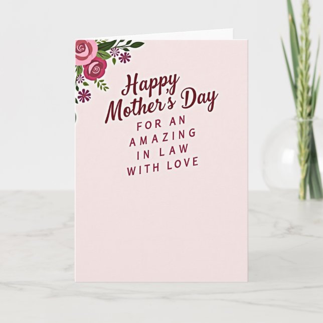 Rose Amazing Mother In Law Card (Front)