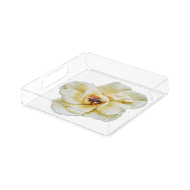 Rose and Bee Acrylic Tray (Angled)
