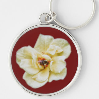 Rose and Bee Keychain