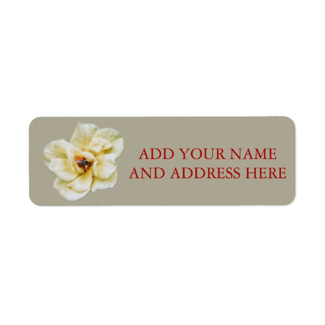 Rose and Bee Label (Front)