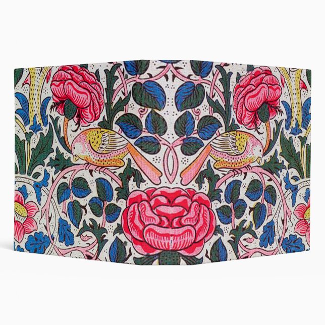 Rose and Bird, William Morris 3 Ring Binder (Background)
