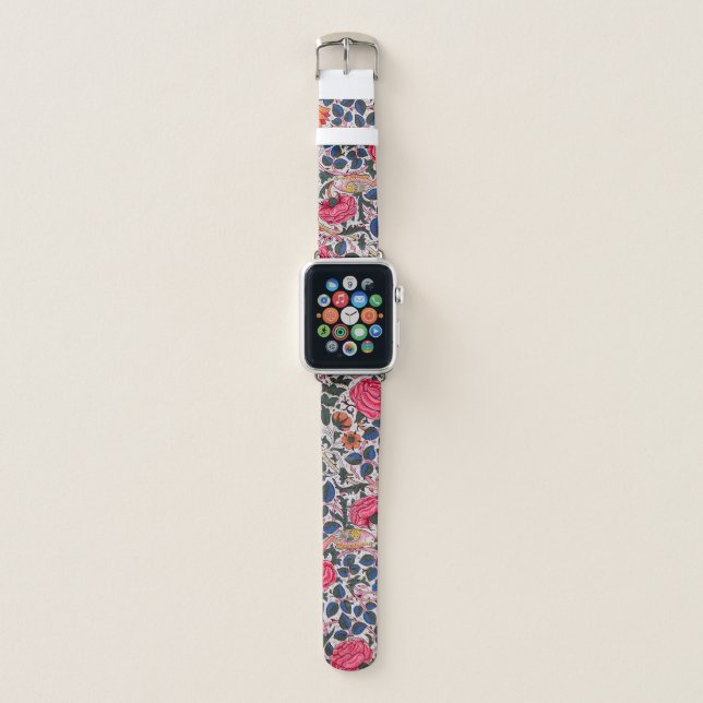 Rose and Bird, William Morris Apple Watch Band (Front)