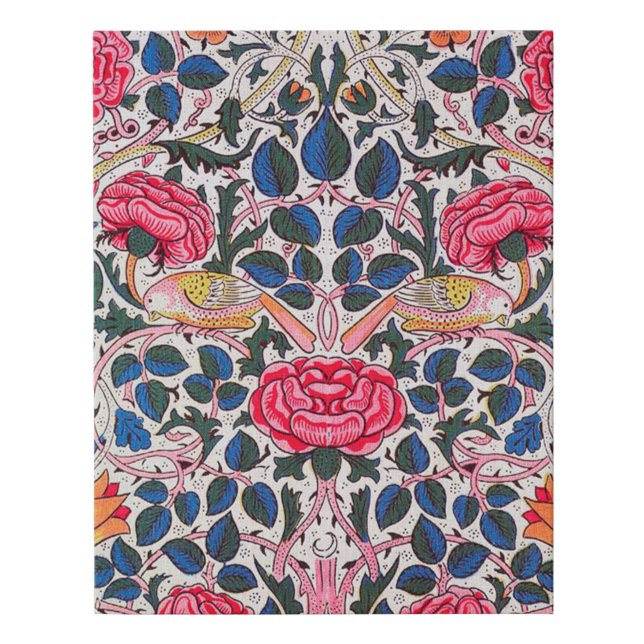 Rose and Bird, William Morris Faux Canvas Print (Front)