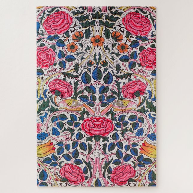 Rose and Bird, William Morris Jigsaw Puzzle (Vertical)