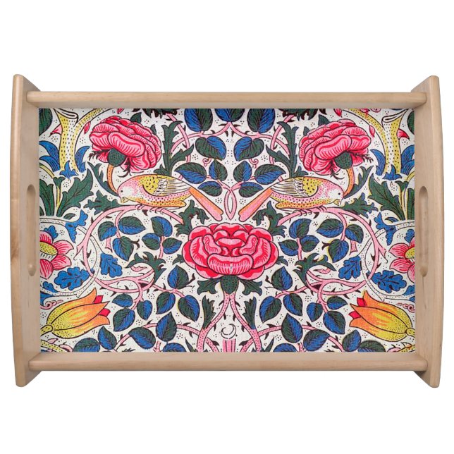 Rose and Bird, William Morris Serving Tray (Front)