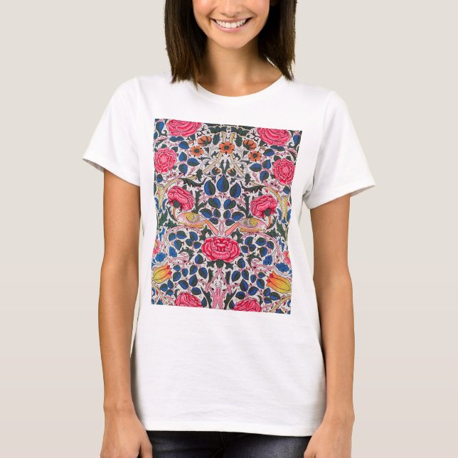 Rose and Bird, William Morris T-Shirt (Front)