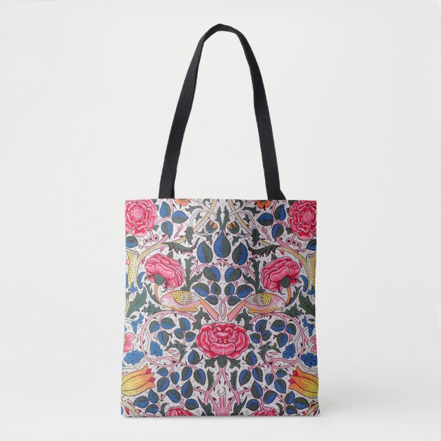 Rose and Bird, William Morris Tote Bag (Front)