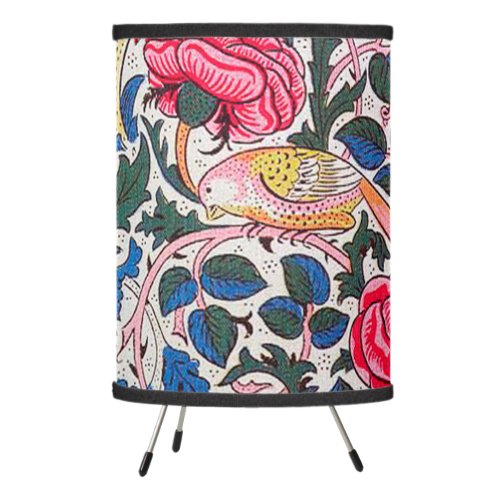 Rose and Bird William Morris Tripod Lamp