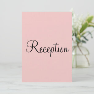 Rose and Blue Pastel Monogram Wedding Reception Invitation