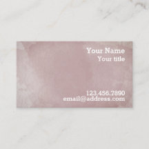 Rose and Blush Water Color Business - Calling Card