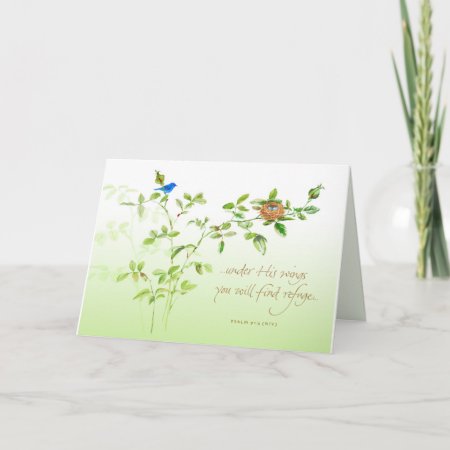 Rose And Bunting Card