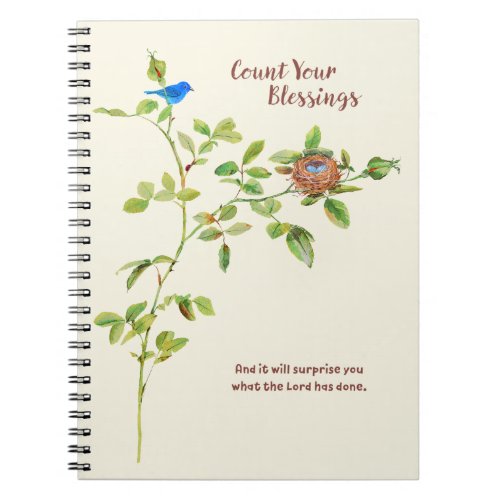 Rose and Bunting Gratitude Notebook