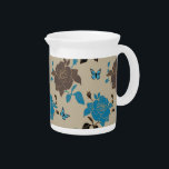 Rose and butterfly patterns pitcher<br><div class="desc">Rose and butterfly patterns</div>