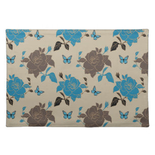 Rose and butterfly patterns placemat