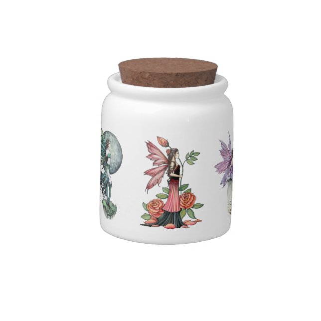 Rose and Celestial Fairies Candy Jar (Left)
