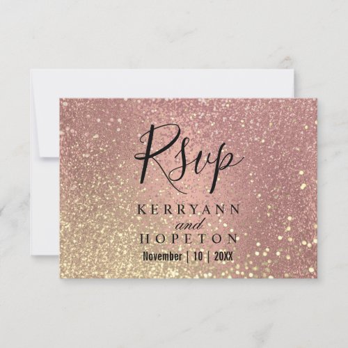 Rose and Gold Glitter _ RSVP