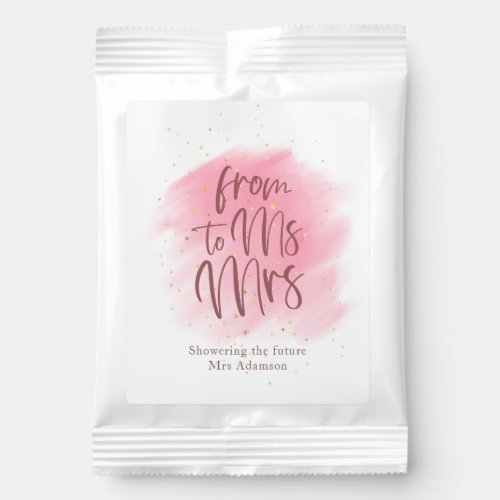 Rose and Gold Ms to Mrs Bridal Shower Lemonade Drink Mix