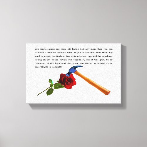 ROSE AND HAMMER CANVAS PRINT