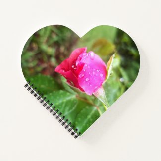 Rose and Heart Notebook