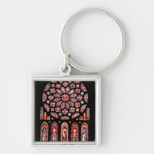 Rose and lancet windows from the north wall keychain