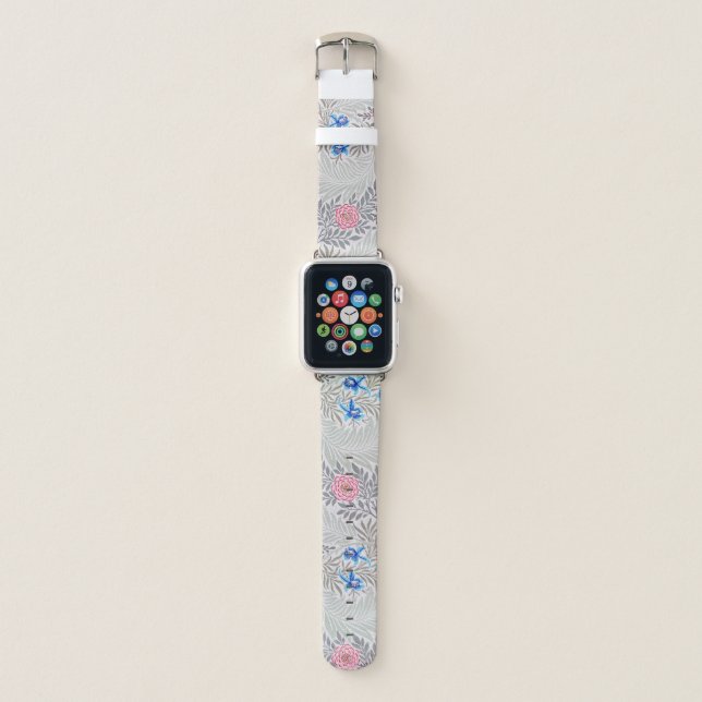 Rose and Larkspur, William Morris Apple Watch Band (Front)