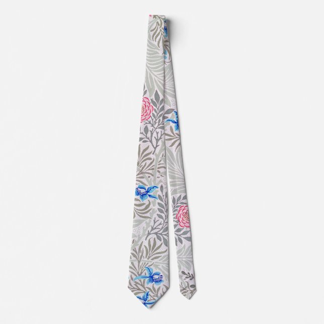 Rose and Larkspur, William Morris Neck Tie (Front)