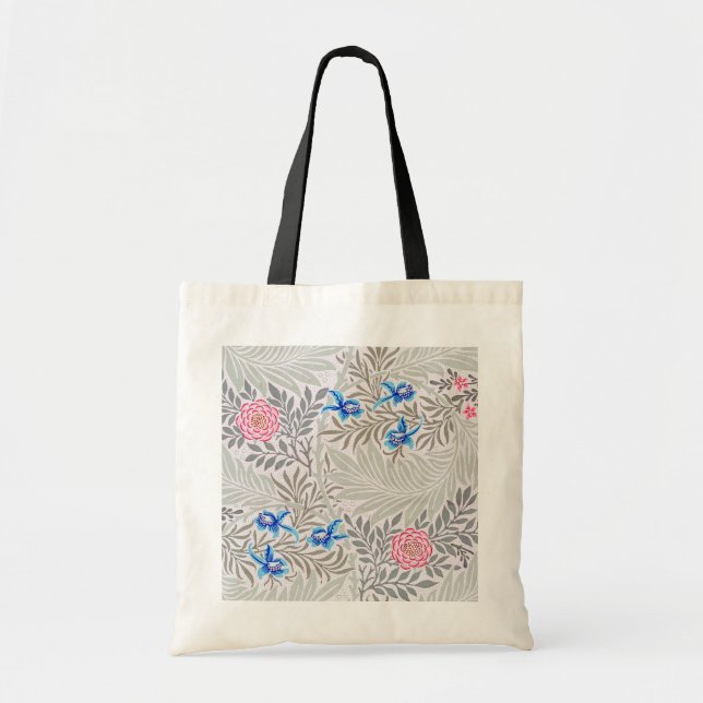 Rose and Larkspur, William Morris Tote Bag (Front)