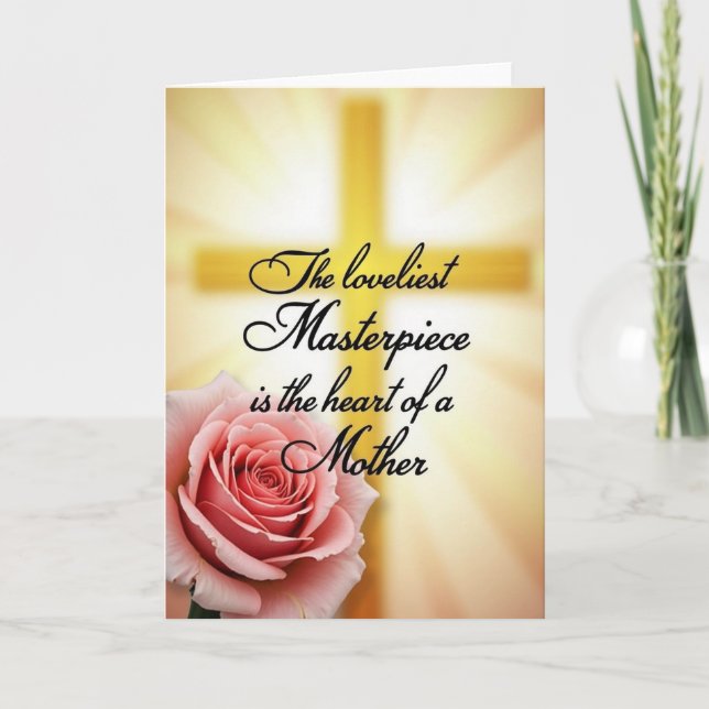 Rose And Light Mothers Day Card (Front)