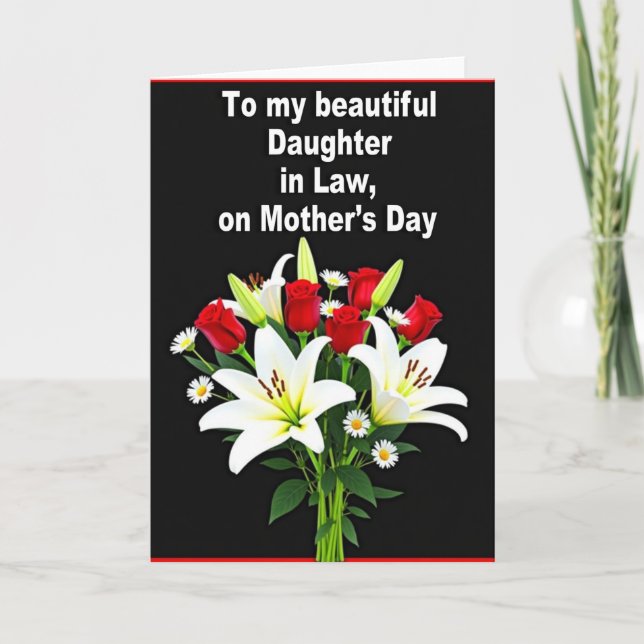 Rose And Lily Mothers Day Card (Front)