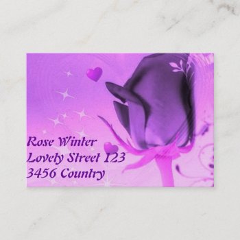 Rose And Love Business Card by MehrFarbeImLeben at Zazzle