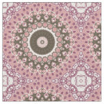 Rose and Mocha Mandala Pattern Floral Geometry Fabric
