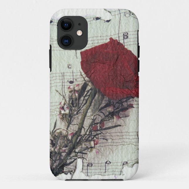 <Rose and Music> by Kim Koza 2 Case-Mate iPhone Case (Back)