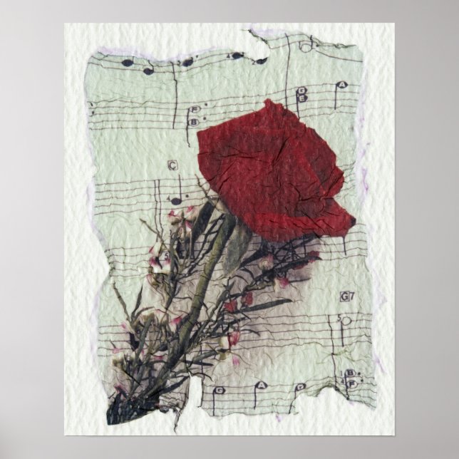 <Rose and Music> by Kim Koza 2 Poster (Front)