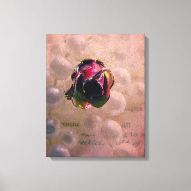 Rose and Pearls Canvas Print (Front)