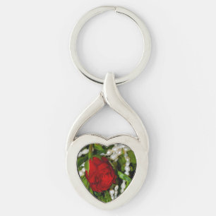 Rose and Pearls Keychain