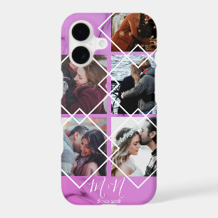 Rose and pink marble Personalized couples gifts iPhone 17 Case