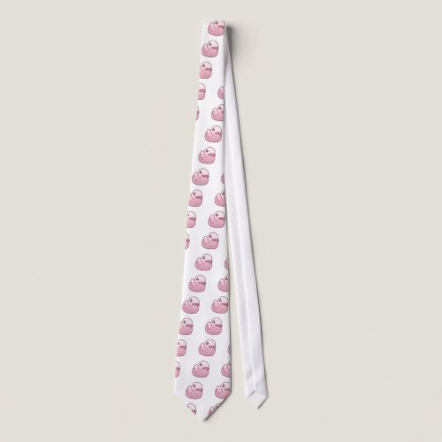 Rose And Pinkish Colored Duck Neck Tie