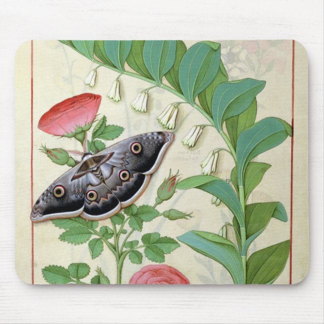 Rose and Polygonatum Mouse Pad (Front)