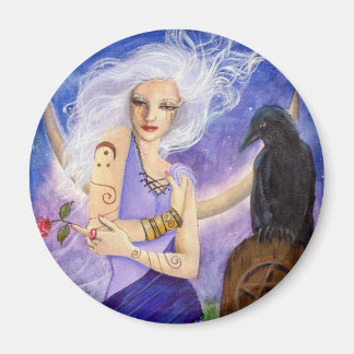 Rose and Raven Magnet