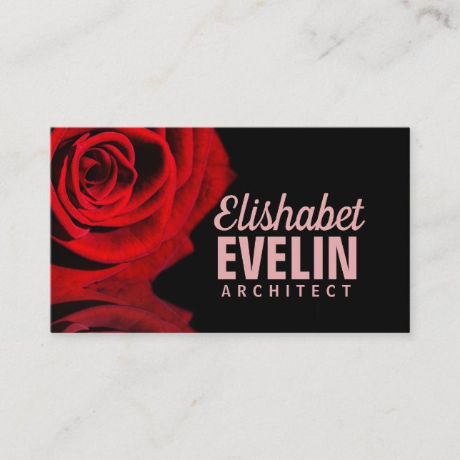 Rose And Reflection y667 Business Card (Front)