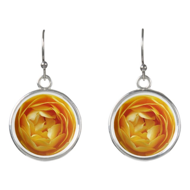 rose and rosebud earrings (Front)