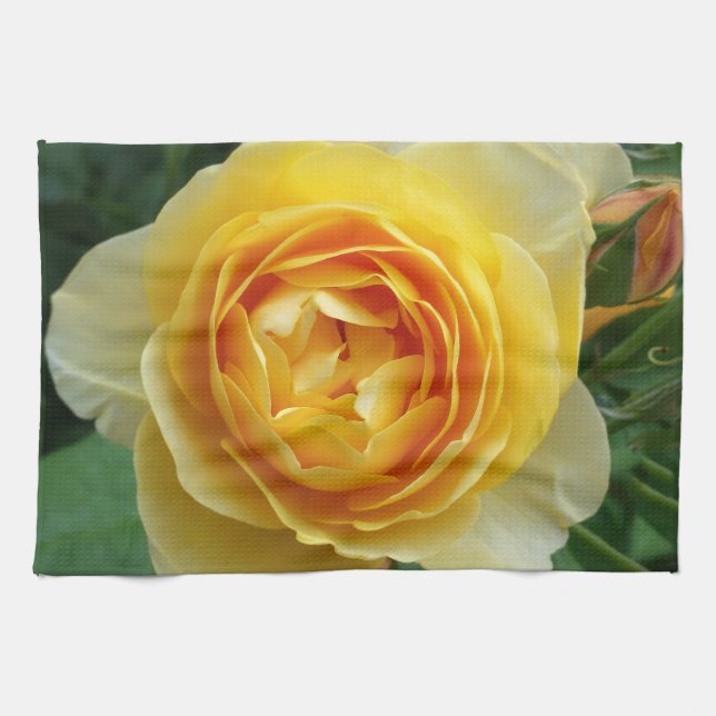 rose and rosebud kitchen towel (Horizontal)
