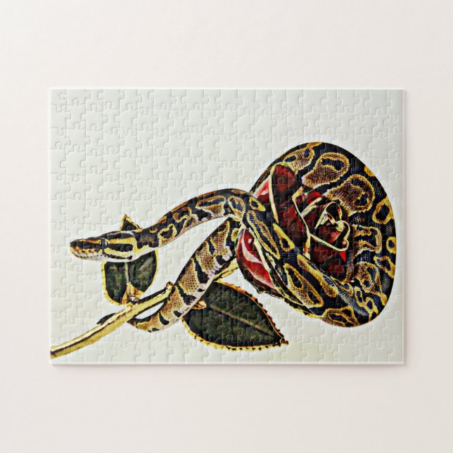 Rose and Snake - Ball Phyton Jigsaw Puzzle (Horizontal)