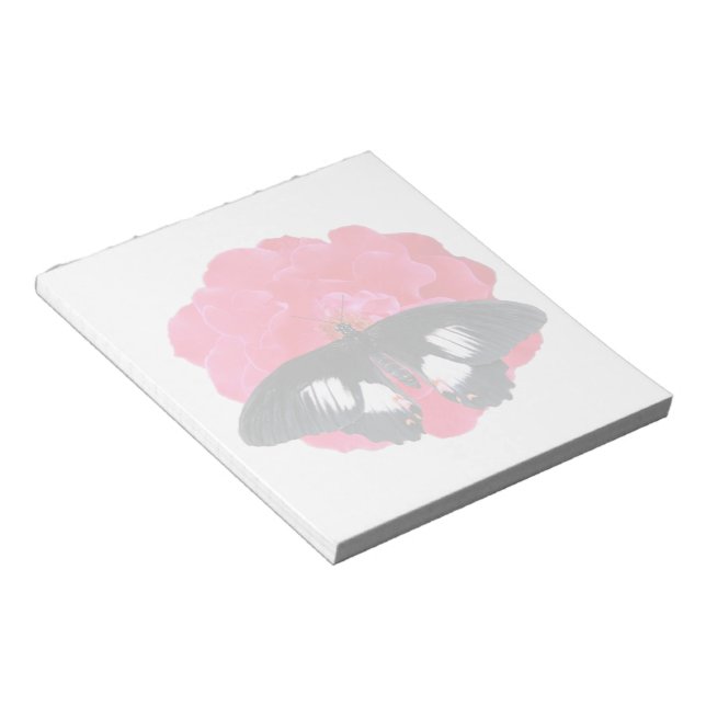 Rose and Swallowtail Notepad (Angled)