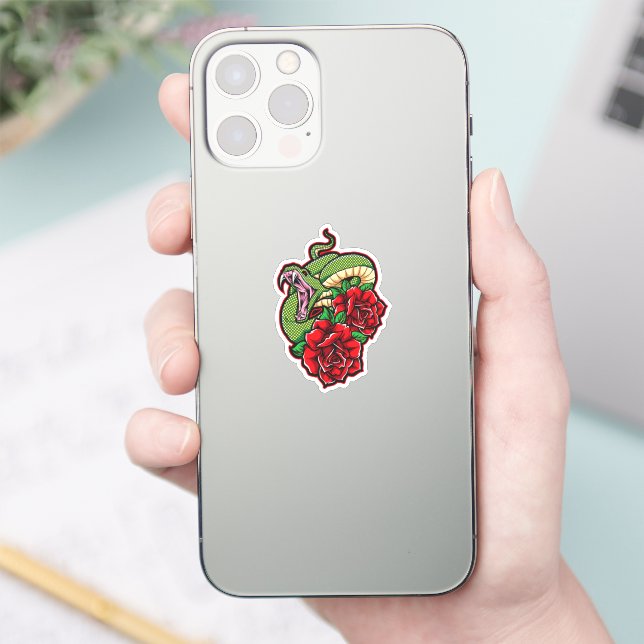 Rose and Viper Sticker (Phone)