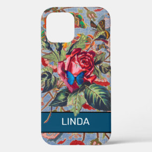 ROSE AND WILLIAM MORRIS iPhone 12 CASE DIY NAME