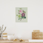 Rose, anemone and Clematide Poster (Kitchen)