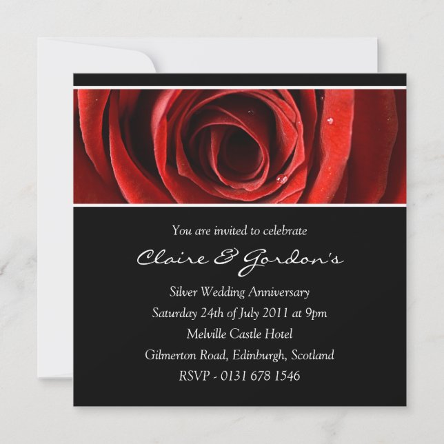 Rose Anniversary Party Invitation (Front)