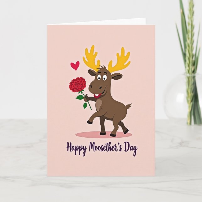 Rose Antler Sweet Mothers Day Card (Front)