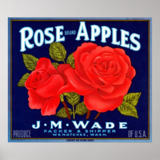Rose Apples Wenatchee Washington Poster
